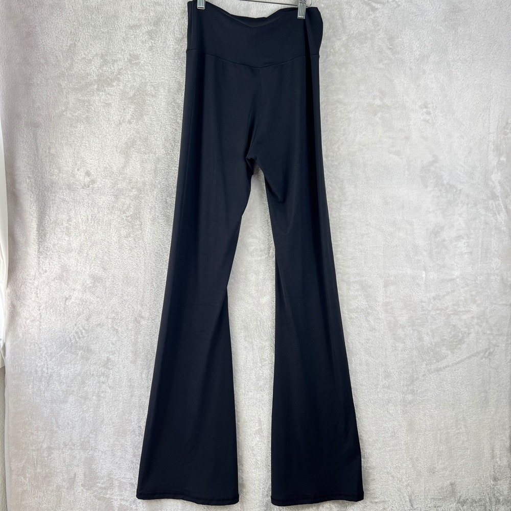 Sunzel Black Crossover Flare Yoga Pants High Waisted Bell Bottom Leggings Large - Picture 4 of 8